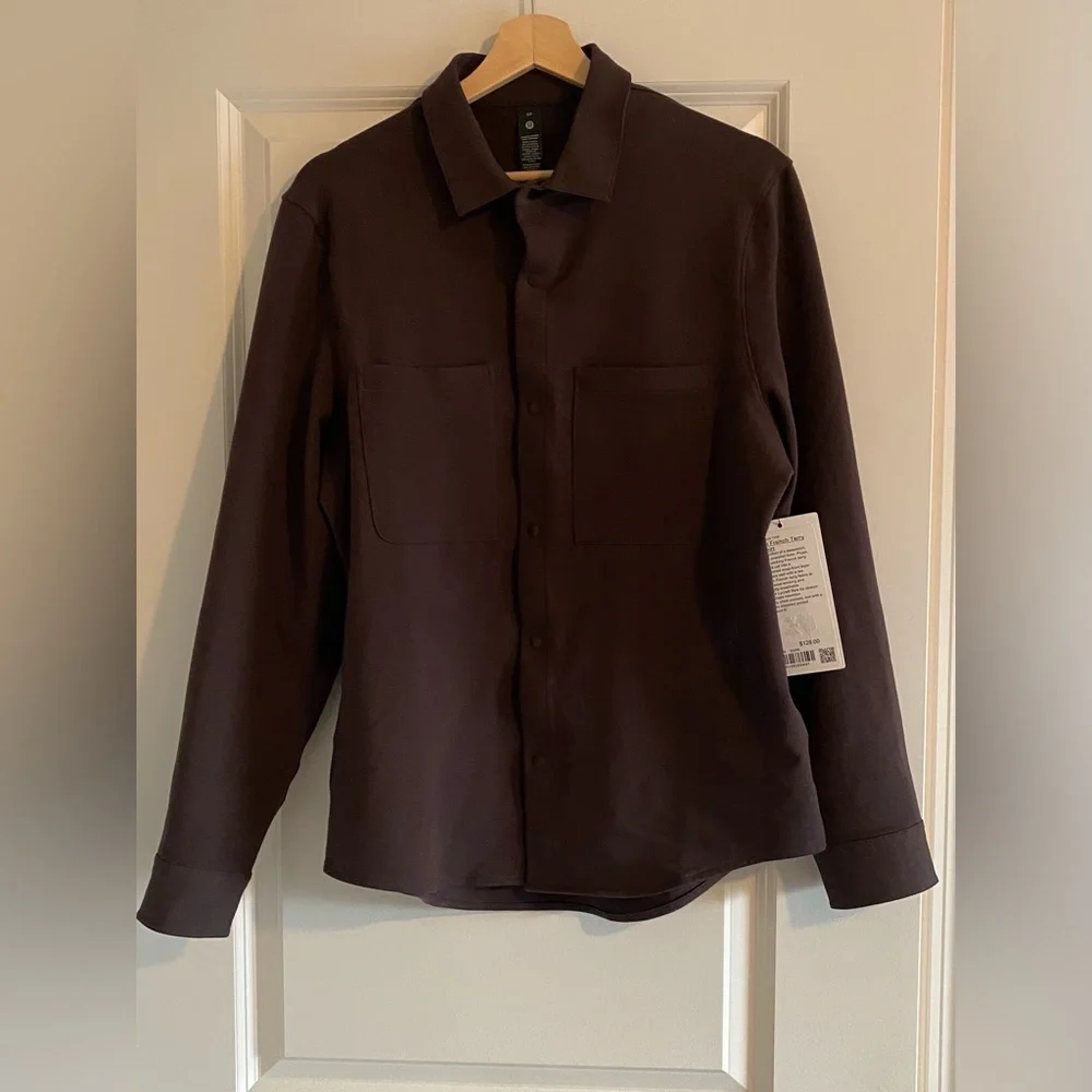 Lululemon Stretch French Terry Overshirt Espresso Brown ESPR Men's S Small New